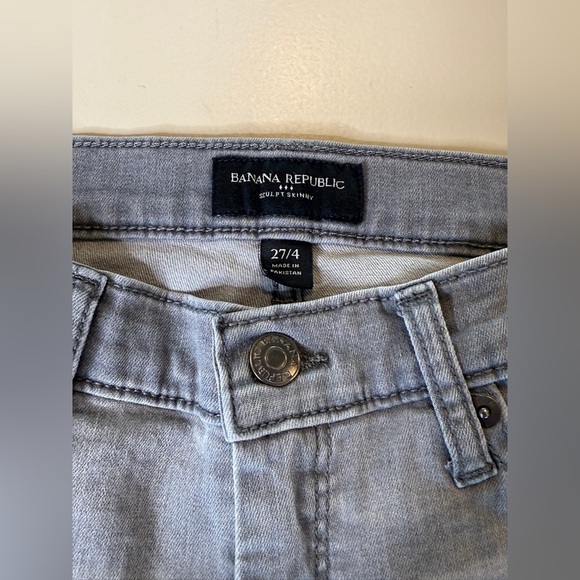 Banana Republic Sculpt Skinny Gray Jeans Size 27/4 - Picture 2 of 5